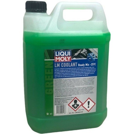 Liqui Moly LM Coolant Αντιψυκτικό Παραφλού Ψυγείου Αυτοκινήτου -25°C Πράσινο Χρώμα 5lt