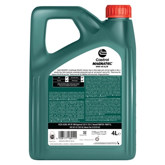 Castrol Magnatec Λάδι Αυτοκινήτου 10W-40 4lt