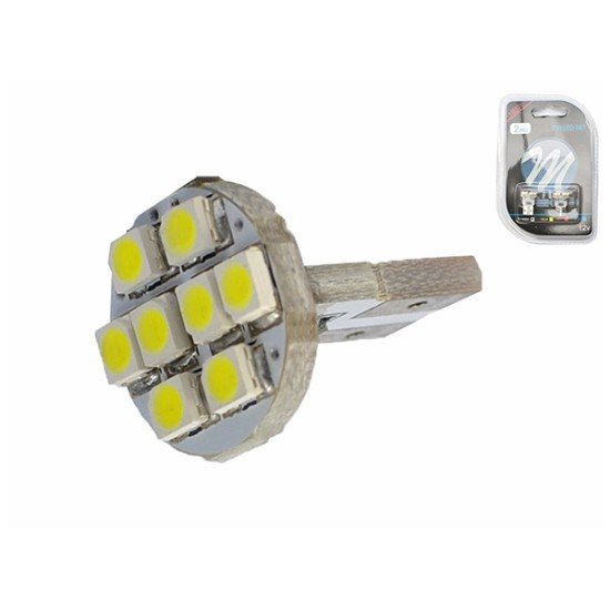 Λαμπά W5W 8xSMD 3528 12V Λευκή 2τεμ-M-Tech-LB078W/MT Λαμπά W5W 8xSMD 3528 12V Λευκή 2τεμ-M-Tech-LB078W/MT