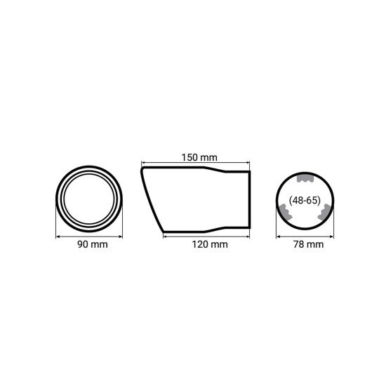 ΑΚΡΟ (ΜΠΟΥΚΑ) ΕΞΑΤΜΙΣΗΣ MT007C 48-65mm (CARBON - 15 cm) AMiO - 1 ΤΕΜ.-Amio-01117/AM ΑΚΡΟ (ΜΠΟΥΚΑ) ΕΞΑΤΜΙΣΗΣ MT007C 48-65mm (CARBON - 15 cm) AMiO - 1 ΤΕΜ.-Amio-01117/AM