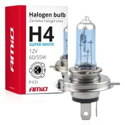 H4 12V 60/55W P43t SUPERWHITE 1ΤΕΜ.-Amio-01269/AM H4 12V 60/55W P43t SUPERWHITE 1ΤΕΜ.-Amio-01269/AM