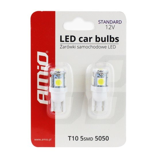 T10 W5W 12V W2,1x9,5d ΛΕΥΚΟ 5.600K 5SMDx5050 (ΚΑΡΦΩΤΟ) 2ΤΕΜ.-Amio-01284/AM T10 W5W 12V W2,1x9,5d ΛΕΥΚΟ 5.600K 5SMDx5050 (ΚΑΡΦΩΤΟ) 2ΤΕΜ.-Amio-01284/AM