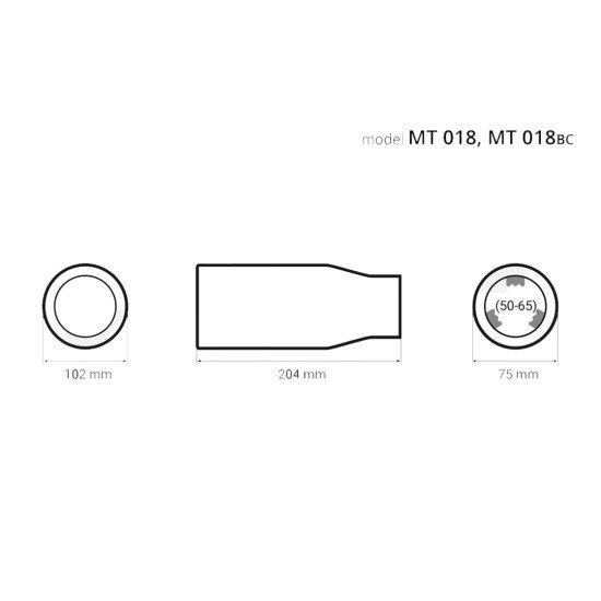 ΑΚΡΟ ΕΞΑΤΜΙΣΗΣ MT-018 50-65mm - ΣΤΡΟΓΓΥΛΟ AMIO – 1 ΤΕΜ.-Amio-01318/AM ΑΚΡΟ ΕΞΑΤΜΙΣΗΣ MT-018 50-65mm - ΣΤΡΟΓΓΥΛΟ AMIO – 1 ΤΕΜ.-Amio-01318/AM