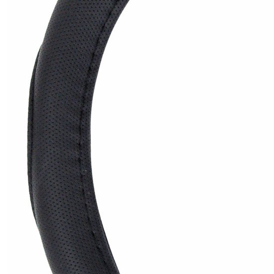 Amio - Κάλυμμα Τιμονιού SWC-09-S Μαύρο από Τεχνόδερμα Διάμετρος 35/37cm για Προστασία και Άνεση Τιμονιού για Επιβατικά και Επαγγελματικά Αυτοκίνητα - 1 τεμ. (01364/AM)-Amio-01364/AM