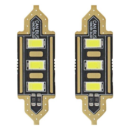 ΛΑΜΠΑΚΙΑ ΠΛΑΦΟΝΙΕΡΑΣ 39mm 12V 5.600K 3xSMD 5730 LED AMIO - 2 ΤΕΜ.-Amio-01450/AM ΛΑΜΠΑΚΙΑ ΠΛΑΦΟΝΙΕΡΑΣ 39mm 12V 5.600K 3xSMD 5730 LED AMIO - 2 ΤΕΜ.-Amio-01450/AM
