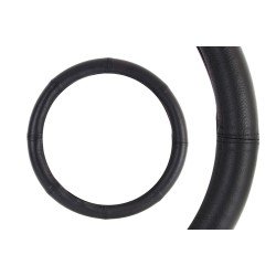 Amio - Κάλυμμα Τιμονιού Δερμάτινο διαμέτρου 39/41cm σε μαύρο χρώμα για Επιβατικά Αυτοκίνητα και Van - 1 τεμ. (01767/AM)-Amio-01767/AM