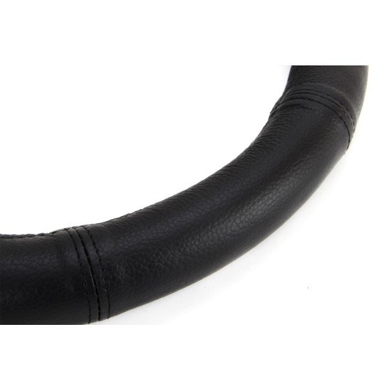 Amio - Κάλυμμα Τιμονιού Δερμάτινο διαμέτρου 39/41cm σε μαύρο χρώμα για Επιβατικά Αυτοκίνητα και Van - 1 τεμ. (01767/AM)-Amio-01767/AM