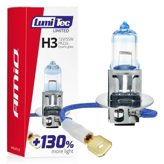 H3 12V 55W PK22s LUMITEC LIMITED +130%  UP TO 40m AMIO - 1 ΤΕΜ.-Amio-02131/AM H3 12V 55W PK22s LUMITEC LIMITED +130%  UP TO 40m AMIO - 1 ΤΕΜ.-Amio-02131/AM
