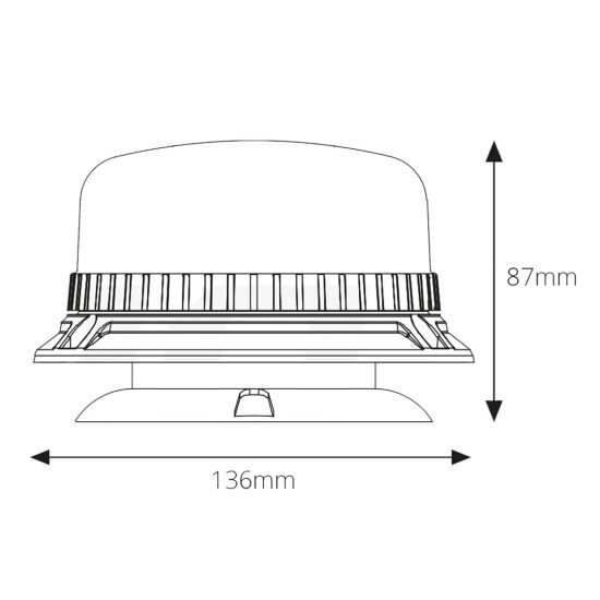ΦΑΡΟΣ ΜΑΓΝΗΤΙΚΟΣ W03M 12V/24V 36LED ΠΟΡΤΟΚΑΛΙ IP56 136X87mm AMiO - 1 ΤΕΜ.-Amio-02295/AM