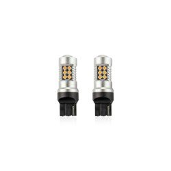 WY21W T20 12/24V 6,2W 800lm LED 24xSMD3030 CAN-BUS ΚΙΤΡΙΝΟ 18x56mm 2ΤΕΜ.-Amio-02393/AM WY21W T20 12/24V 6,2W 800lm LED 24xSMD3030 CAN-BUS ΚΙΤΡΙΝΟ 18x56mm 2ΤΕΜ.-Amio-02393/AM