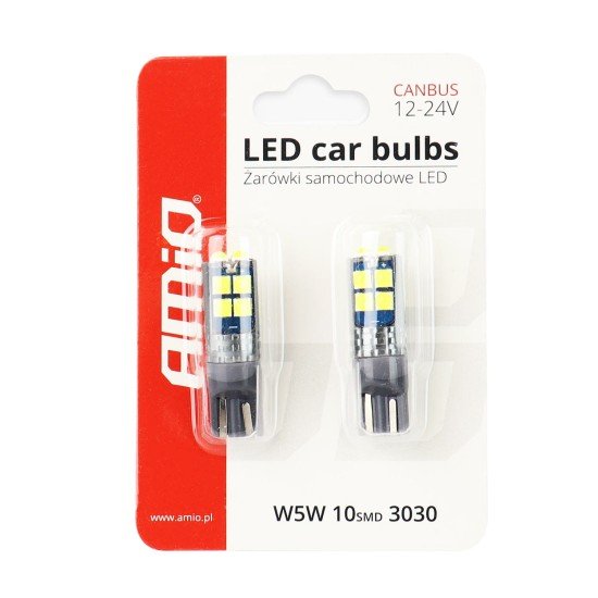 T10 W5W 12V W2,1x9,5d ΛΕΥΚΟ 10SMDx3030 (ΚΑΡΦΩΤΟ - CAN-BUS) 2ΤΕΜ.-Amio-02447/AM T10 W5W 12V W2,1x9,5d ΛΕΥΚΟ 10SMDx3030 (ΚΑΡΦΩΤΟ - CAN-BUS) 2ΤΕΜ.-Amio-02447/AM