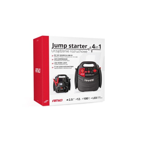 ΕΚΚΙΝΗΤΗΣ ΜΠΑΤΑΡΙΑΣ STARTER 4 ΣΕ 1 17Ah 12V DC 300A (700A max) 250PSI ΜΕ ΚΟΜΠΡΕΣΕΡ ΑΕΡΑ / ΜΑΝΟΜΕΤΡΟ / 3 LED / 2 ΠΡΙΖΕΣ 12V / 1 ΘΥΡΑ USB 5V 2,1A SENA ΓΙΑ ΒΕΝΖΙΝΗ ΚΑΙ DIESEL AMiO - 1 ΤΕΜ.-Amio-02523/AM ΕΚΚΙΝΗΤΗΣ ΜΠΑΤΑΡΙΑΣ STARTER 4 ΣΕ 1 17Ah 12V DC 300A (700A max) 250PSI ΜΕ ΚΟΜΠΡΕΣΕΡ ΑΕΡΑ / ΜΑΝΟΜΕΤΡΟ / 3 LED / 2 ΠΡΙΖΕΣ 12V / 1 ΘΥΡΑ USB 5V 2,1A SENA ΓΙΑ ΒΕΝΖΙΝΗ ΚΑΙ DIESEL AMiO - 1 ΤΕΜ.-Amio-02523/AM