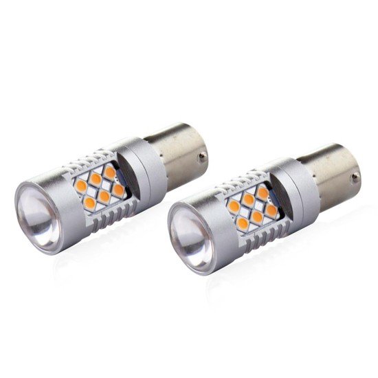 PY21W 12/24V 6.000k 0.54A - 6.48W 800lm LED 24xSMD3030 CAN-BUS ΠΟΡΤΟΚΑΛΙ 18x56mm  AMIO -2 ΤΕΜ.-Amio-02580/AM PY21W 12/24V 6.000k 0.54A - 6.48W 800lm LED 24xSMD3030 CAN-BUS ΠΟΡΤΟΚΑΛΙ 18x56mm  AMIO -2 ΤΕΜ.-Amio-02580/AM