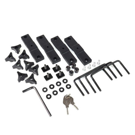 Amio - Βάση Σκι Οροφής SSR-01S από Αλουμίνιο για 4 ζευγάρια Σκι ή 2 σανίδες Snowboard με μήκος 570 mm - 1 ζευγάρι (02590/AM)-Amio-02590/AM