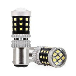 ΛΑΜΠΑΚΙΑ ΔΙΠΟΛΙΚΑ LED ΛΕΥΚΑ CAN-BUS P21/5w BAY15D 12/24V 39xSMD 2016 ΑMiO - 2 TEM.-Amio-02800/AM