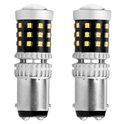 ΛΑΜΠΑΚΙΑ ΔΙΠΟΛΙΚΑ LED ΛΕΥΚΑ CAN-BUS P21/5w BAY15D 12/24V 39xSMD 2016 ΑMiO - 2 TEM.-Amio-02800/AM