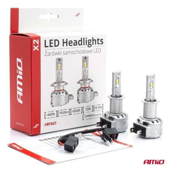 ΛΑΜΠΕΣ LED H3 10-16V 72W 6.500K 7920lm CAN BUS (ME ΑΝΕΜΙΣΤΗΡΑΚΙ) X2 SERIES AMIO - 2ΤΕΜ.-Amio-02971/AM ΛΑΜΠΕΣ LED H3 10-16V 72W 6.500K 7920lm CAN BUS (ME ΑΝΕΜΙΣΤΗΡΑΚΙ) X2 SERIES AMIO - 2ΤΕΜ.-Amio-02971/AM