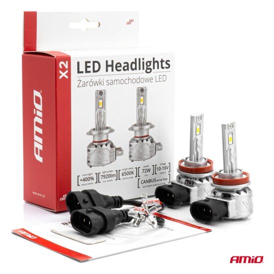 ΛΑΜΠΕΣ LED H8/H9/H11 10-16V 72W 6.500K 7920lm CAN-BUS (ΑΝΕΜΙΣΤΗΡΑΚΙ) X2 SERIES AMIO - 2ΤΕΜ.-Amio-02974/AM ΛΑΜΠΕΣ LED H8/H9/H11 10-16V 72W 6.500K 7920lm CAN-BUS (ΑΝΕΜΙΣΤΗΡΑΚΙ) X2 SERIES AMIO - 2ΤΕΜ.-Amio-02974/AM
