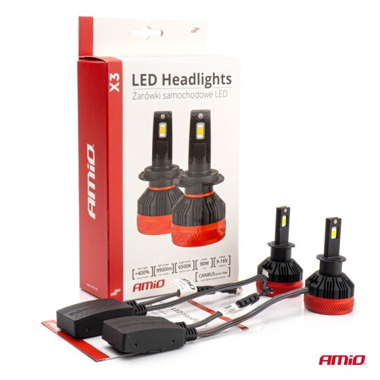 ΛΑΜΠΕΣ LED H3 10-16V 90W 6.500K 9900lm CAN BUS (ME ΑΝΕΜΙΣΤΗΡΑΚΙ) X3 SERIES AMIO - 2ΤΕΜ.-Amio-02978/AM ΛΑΜΠΕΣ LED H3 10-16V 90W 6.500K 9900lm CAN BUS (ME ΑΝΕΜΙΣΤΗΡΑΚΙ) X3 SERIES AMIO - 2ΤΕΜ.-Amio-02978/AM