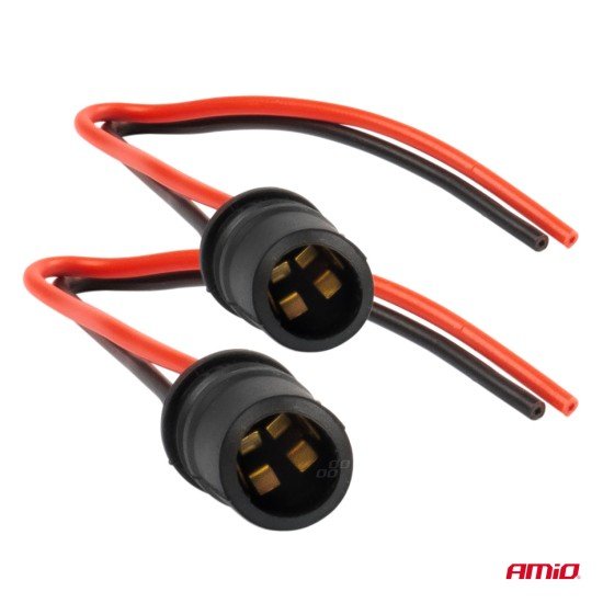 ΦΙΣΑ 12/24V  ΓΙΑ ΛΑΜΠΕΣ T10/ W5W/ W3W/ W16W ME ΚΑΛΩΔΙΟ ΑΜΙΟ - 2 ΤΕΜ.-Amio-03048/AM ΦΙΣΑ 12/24V  ΓΙΑ ΛΑΜΠΕΣ T10/ W5W/ W3W/ W16W ME ΚΑΛΩΔΙΟ ΑΜΙΟ - 2 ΤΕΜ.-Amio-03048/AM