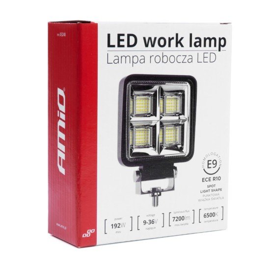 ΠΡΟΒΟΛΕΑΣ ΕΡΓΑΣΙΑΣ WORKING LAMP LED 64xSMD 192W 6.500K 7200lm 9-36V 110x110x35mm AWL38 ΑMiO - 1 TEM.-Amio-03249/AM ΠΡΟΒΟΛΕΑΣ ΕΡΓΑΣΙΑΣ WORKING LAMP LED 64xSMD 192W 6.500K 7200lm 9-36V 110x110x35mm AWL38 ΑMiO - 1 TEM.-Amio-03249/AM
