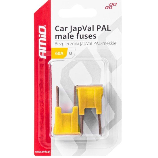 ΑΣΦΑΛΕΙΕΣ JapVal PAL U ΑΡΣΕΝΙΚΕΣ 60A ΣΕ ΚΙΤΡΙΝΟ ΧΡΩΜΑ AMIO - 2 Τεμ.-Amio-03409/AM ΑΣΦΑΛΕΙΕΣ JapVal PAL U ΑΡΣΕΝΙΚΕΣ 60A ΣΕ ΚΙΤΡΙΝΟ ΧΡΩΜΑ AMIO - 2 Τεμ.-Amio-03409/AM