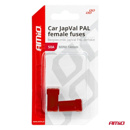 ΑΣΦΑΛΕΙΕΣ JapVal PAL ΜΙΝΙ 14mm ΘΗΛΥΚΕΣ 50A ΣΕ ΚΟΚΚΙΝΟ ΧΡΩΜΑ AMIO - 2 Τεμ.-Amio-03439/AM ΑΣΦΑΛΕΙΕΣ JapVal PAL ΜΙΝΙ 14mm ΘΗΛΥΚΕΣ 50A ΣΕ ΚΟΚΚΙΝΟ ΧΡΩΜΑ AMIO - 2 Τεμ.-Amio-03439/AM