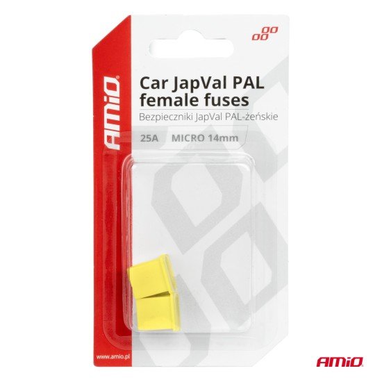 ΑΣΦΑΛΕΙΕΣ JapVal PAL ΜICRO 14mm ΘΗΛΥΚΕΣ 60A ΣΕ ΚΙΤΡΙΝΟ ΧΡΩΜΑ AMIO - 2 Τεμ.-Amio-03456/AM ΑΣΦΑΛΕΙΕΣ JapVal PAL ΜICRO 14mm ΘΗΛΥΚΕΣ 60A ΣΕ ΚΙΤΡΙΝΟ ΧΡΩΜΑ AMIO - 2 Τεμ.-Amio-03456/AM