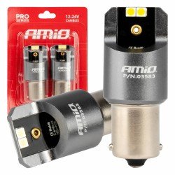 ΛΑΜΠΕΣ LED CAN-BUS P21W BA15S 12/24V 6.000K 4xSMD ΛΕΥΚΟ PRO SERIES AMIO - 2 ΤΕΜ. -Amio-03583/AM ΛΑΜΠΕΣ LED CAN-BUS P21W BA15S 12/24V 6.000K 4xSMD ΛΕΥΚΟ PRO SERIES AMIO - 2 ΤΕΜ. -Amio-03583/AM