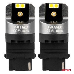 ΛΑΜΠΕΣ P27W 12/24V 6.000K 4SMD LED CAN-BUS ΛΕΥΚΑ PRO SERIES AMIO - 2 ΤΕΜ.-Amio-03587/AM ΛΑΜΠΕΣ P27W 12/24V 6.000K 4SMD LED CAN-BUS ΛΕΥΚΑ PRO SERIES AMIO - 2 ΤΕΜ.-Amio-03587/AM
