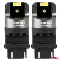 ΛΑΜΠΕΣ P27/7W 12/24V 6.000K 4SMD LED CAN-BUS ΛΕΥΚΑ PRO SERIES AMIO - 2 ΤΕΜ.-Amio-03588/AM ΛΑΜΠΕΣ P27/7W 12/24V 6.000K 4SMD LED CAN-BUS ΛΕΥΚΑ PRO SERIES AMIO - 2 ΤΕΜ.-Amio-03588/AM