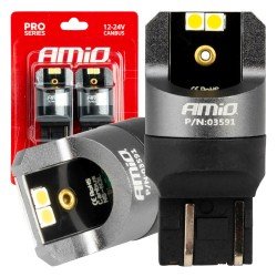 ΛΑΜΠΑΚΙΑ W21/5W 7443 12/24V 6.000K 4xSMD LED CAN-BUS ΛΕΥΚΟ PRO SERIES AMIO - 2 Τεμ.-Amio-03591/AM ΛΑΜΠΑΚΙΑ W21/5W 7443 12/24V 6.000K 4xSMD LED CAN-BUS ΛΕΥΚΟ PRO SERIES AMIO - 2 Τεμ.-Amio-03591/AM