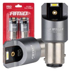 ΛΑΜΠΑΚΙΑ P21/5W BAY15d 12/24V 6.000K 2xSMD LED FULL CAN-BUS ΛΕΥΚΟ PRO SERIES  AMIO - 2 Τεμ.-Amio-03595/AM ΛΑΜΠΑΚΙΑ P21/5W BAY15d 12/24V 6.000K 2xSMD LED FULL CAN-BUS ΛΕΥΚΟ PRO SERIES  AMIO - 2 Τεμ.-Amio-03595/AM