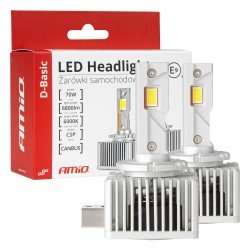 ΛΑΜΠΕΣ LED D1S/D1R 12V 6.000K 6800lm CAN-BUS D-BASIC SERIES AMIO - 2 Τεμ.-Amio-03626/AM ΛΑΜΠΕΣ LED D1S/D1R 12V 6.000K 6800lm CAN-BUS D-BASIC SERIES AMIO - 2 Τεμ.-Amio-03626/AM