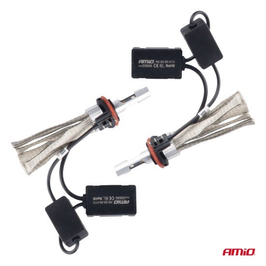ΛΑΜΠΕΣ LED H15  4300lm 12-24V - 50W - 6000K AMIO - 2 Τεμ.-Amio-03666/AM ΛΑΜΠΕΣ LED H15  4300lm 12-24V - 50W - 6000K AMIO - 2 Τεμ.-Amio-03666/AM
