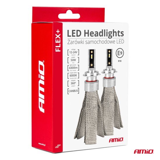 ΛΑΜΠΕΣ LED H15  4300lm 12-24V - 50W - 6000K AMIO - 2 Τεμ.-Amio-03666/AM ΛΑΜΠΕΣ LED H15  4300lm 12-24V - 50W - 6000K AMIO - 2 Τεμ.-Amio-03666/AM