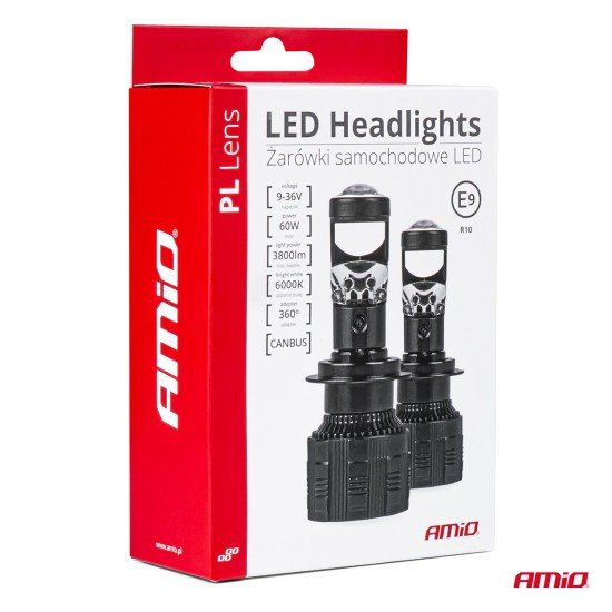 ΛΑΜΠΕΣ H4 PL-LENS SERIES 9>36V 60W 5.000K 3.800lm LED 2x4575 SMD CAN-BUS ΜΕ ΠΡΟΤΖΕΚΤΟΡΑ AMIO - 2 Τεμ.-Amio-03667/AM ΛΑΜΠΕΣ H4 PL-LENS SERIES 9>36V 60W 5.000K 3.800lm LED 2x4575 SMD CAN-BUS ΜΕ ΠΡΟΤΖΕΚΤΟΡΑ AMIO - 2 Τεμ.-Amio-03667/AM