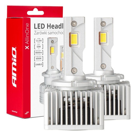 ΛΑΜΠΕΣ LED D3S/D5R/D8S 12/24V 6000K 9.000lm 50W X ALL IN ONE SERIES CAN-BUS (ΜΕ ΑΝΕΜΙΣΤΗΡΑΚΙ) AMIO - 2 ΤΕΜ. -Amio-03669/AM ΛΑΜΠΕΣ LED D3S/D5R/D8S 12/24V 6000K 9.000lm 50W X ALL IN ONE SERIES CAN-BUS (ΜΕ ΑΝΕΜΙΣΤΗΡΑΚΙ) AMIO - 2 ΤΕΜ. -Amio-03669/AM