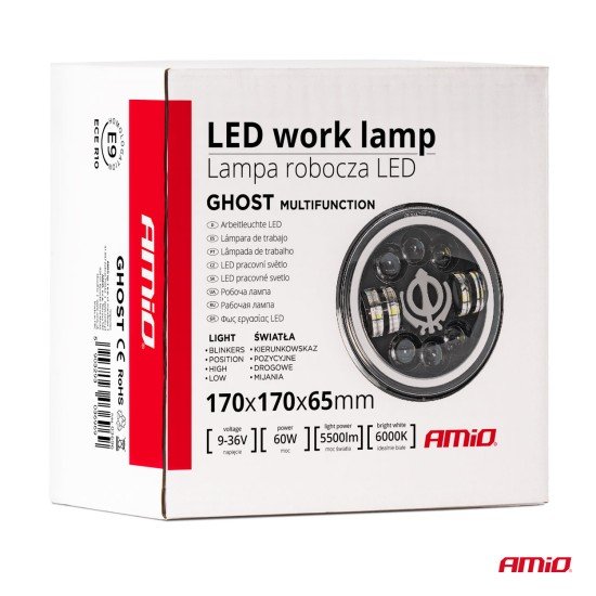 ΠΡΟΒΟΛΕΑΣ ΕΡΓΑΣΙΑΣ ΣΤΡΟΓΓΥΛΟΣ GHOST 5.500lm 9>36V 60W 6.000K Φ170x170x65mm 4 ΧΡΗΣΕΩΝ ΑΜΙΟ - 1 ΤΕΜ.-Amio-03696/AM ΠΡΟΒΟΛΕΑΣ ΕΡΓΑΣΙΑΣ ΣΤΡΟΓΓΥΛΟΣ GHOST 5.500lm 9>36V 60W 6.000K Φ170x170x65mm 4 ΧΡΗΣΕΩΝ ΑΜΙΟ - 1 ΤΕΜ.-Amio-03696/AM