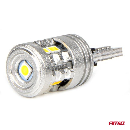 ΛΑΜΠΑΚΙΑ LED T10 W5W 12/24V LED 6x3020+1x3030SMD STANDARD ΛΕΥΚΑ ΑΜΙΟ - 2 ΤΕΜ.-Amio-03718/AM ΛΑΜΠΑΚΙΑ LED T10 W5W 12/24V LED 6x3020+1x3030SMD STANDARD ΛΕΥΚΑ ΑΜΙΟ - 2 ΤΕΜ.-Amio-03718/AM
