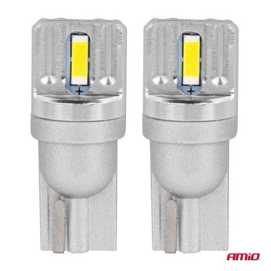 ΛΑΜΠΑΚΙΑ LED T10 W5W 12/24V LED 2x1860SMD STANDARD ΛΕΥΚΑ ΑΜΙΟ - 2 ΤΕΜ.-Amio-03719/AM ΛΑΜΠΑΚΙΑ LED T10 W5W 12/24V LED 2x1860SMD STANDARD ΛΕΥΚΑ ΑΜΙΟ - 2 ΤΕΜ.-Amio-03719/AM