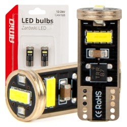 ΛΑΜΠΑΚΙΑ LED T10e W5W 12/24V 3x2055 SMD LED CAN-BUS ΛΕΥΚΟ AMIO - 2 ΤΕΜ. -Amio-03720/AM ΛΑΜΠΑΚΙΑ LED T10e W5W 12/24V 3x2055 SMD LED CAN-BUS ΛΕΥΚΟ AMIO - 2 ΤΕΜ. -Amio-03720/AM