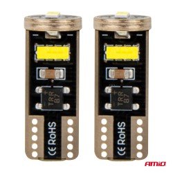 ΛΑΜΠΑΚΙΑ LED T10e W5W 12/24V 3x2055 SMD LED CAN-BUS ΛΕΥΚΟ AMIO - 2 ΤΕΜ. -Amio-03720/AM ΛΑΜΠΑΚΙΑ LED T10e W5W 12/24V 3x2055 SMD LED CAN-BUS ΛΕΥΚΟ AMIO - 2 ΤΕΜ. -Amio-03720/AM
