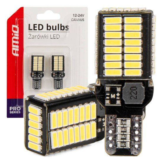 ΛΑΜΠΑΚΙΑ T15e W16W 12/24V 54x4014 SMD LED CAN-BUS PRO SERIES AMIO - 2 Τεμ.-Amio-03724/AM