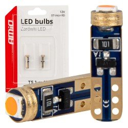 ΛΑΜΠΑΚΙΑ T5 W1W 12V 1SMD LED ΚΟΚΚΙΝΑ AMIO - 2 ΤΕΜ.-Amio-03727/AM ΛΑΜΠΑΚΙΑ T5 W1W 12V 1SMD LED ΚΟΚΚΙΝΑ AMIO - 2 ΤΕΜ.-Amio-03727/AM