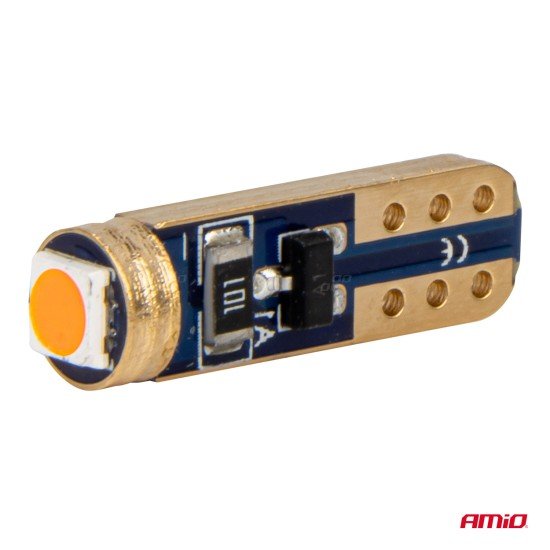 ΛΑΜΠΑΚΙΑ T5 W1W 12V 1SMD LED ΚΟΚΚΙΝΑ AMIO - 2 ΤΕΜ.-Amio-03727/AM