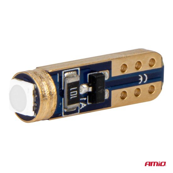 ΛΑΜΠΑΚΙΑ T5 W1W 12V 1SMD LED ΜΠΛΕ AMIO - 2 ΤΕΜ.-Amio-03728/AM