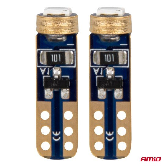 ΛΑΜΠΑΚΙΑ T5 W1W 12V 1SMD LED ΠΡΑΣΙΝΑ AMIO - 2 ΤΕΜ.-Amio-03729/AM