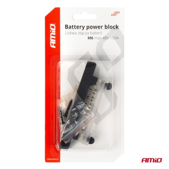 ΜΠΑΡΑ ΚΑΛΩΔΙΩΝ / ΤΕΡΜΑΤΙΚΟ 6 ΘΕΣΕΩΝ M6 max 48V  AMIO - 1 Τεμ.-Amio-03809/AM ΜΠΑΡΑ ΚΑΛΩΔΙΩΝ / ΤΕΡΜΑΤΙΚΟ 6 ΘΕΣΕΩΝ M6 max 48V  AMIO - 1 Τεμ.-Amio-03809/AM