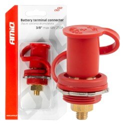ΠΟΛΟΣ ΜΠΑΤΑΡΙΑΣ ΘΕΤΙΚΟΣ 3/8'' M10 max.48V 250A ΣΕ ΚΟΚΚΙΝΟ ΧΡΩΜΑ ΜΕ ΚΑΠΑΚΙ AMIO - 1 Τεμ.-Amio-03814/AM ΠΟΛΟΣ ΜΠΑΤΑΡΙΑΣ ΘΕΤΙΚΟΣ 3/8'' M10 max.48V 250A ΣΕ ΚΟΚΚΙΝΟ ΧΡΩΜΑ ΜΕ ΚΑΠΑΚΙ AMIO - 1 Τεμ.-Amio-03814/AM